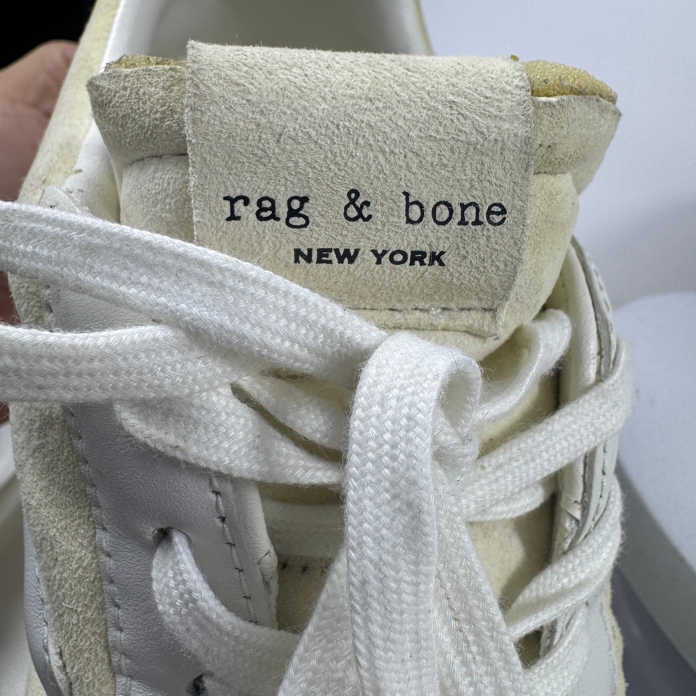 Rag & Bone Retro Runner Sneakers Cream Suede Leather Vibram Men's 10 - Picture 12 of 15